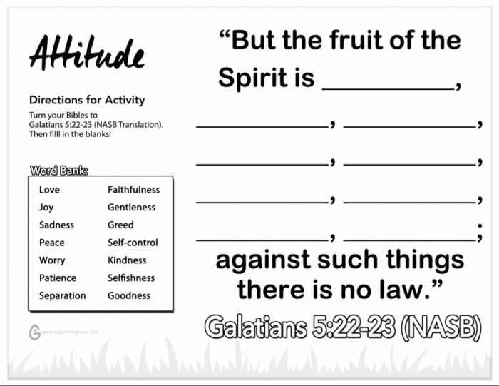 Fruit of the spirit quiz for adults