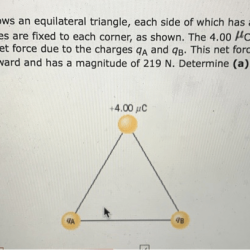 The drawing shows an equilateral triangle each side