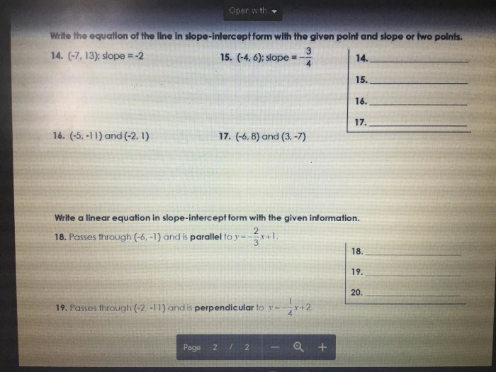 Quiz 3-3 parallel and perpendicular lines on the coordinate plane